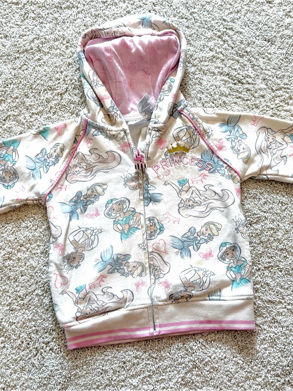 Girls Disney Princess full zip Hoodie